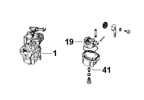 Motor Vergaser - Ape 175ccm 2T AC 1978- AE3T