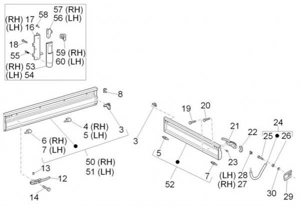 Fahrgestell Bordwände Big Deck - Porter Multitech 1300ccm 4T LC 2015- ZAPS90PGW