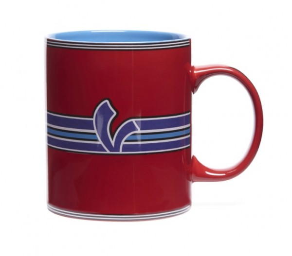 Vespa Tasse, rot, V-Stripes