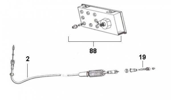 Lenker Tachometer - Ape Poker 422ccm 4T AC 1990-1993 M4R1T