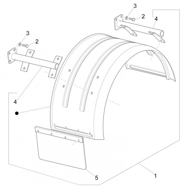 Fahrgestell Radgehäuse - Porter Maxxi Multitech 1300ccm 4T LC 2015-