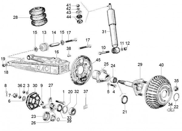 Radaufhängung Stoßdämpfer hinten - Classic 400 422ccm 4T 2V AC 2016- MBX000T58RC001005