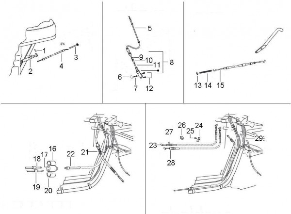 Bowdenzüge Bowdenzüge - Ape Mix 50ccm 2T AC 2009- ZAPC80000