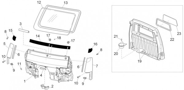 Fahrgestell Windschutzscheibe - Porter D120 Diesel 1300ccm 4T LC 2013- ZAPS90TK