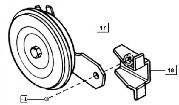 Elektrische Anlage Hupe - Porter Porter Diesel 1400ccm 4T LC 1998-2004 ZAPS85000007