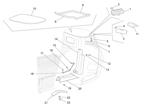 Fahrgestell Kabinenbauteile - Ape Mix 50ccm 2T AC 2018- ZAPC80000