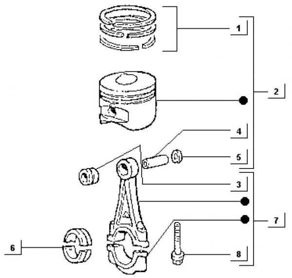 Motor Kolben - Porter Porter Diesel 1400ccm 4T LC 1998-2004 ZAPS85000007