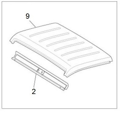 Fahrgestell Dachpaneel - Porter Porter Electric ccm 2009- ZAPS9E