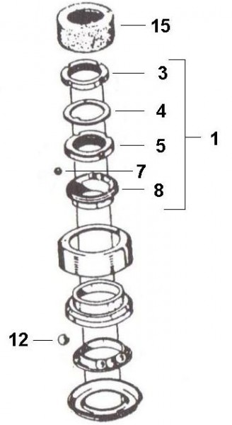 Radaufhängung Steuerlagersatz - Vespa Commercial 175ccm 2T AC 1967-1974 AD2T