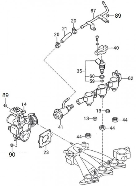 Fahrgestell Benzineinspritzung - Porter Porter 1000ccm 4T LC 1992-1998 ZAPS85