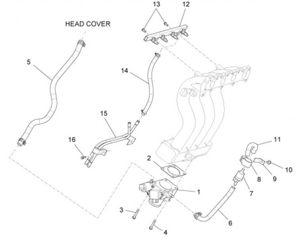 Motor Drosselkörper - Porter Maxxi Multitech 1300ccm 4T LC 2010- ZAPS90RJ