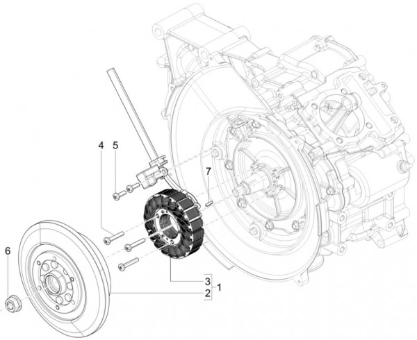 Motor Lichtmaschine - Calessino 200ccm 4T 3V AC 2017- ZAPT42P00