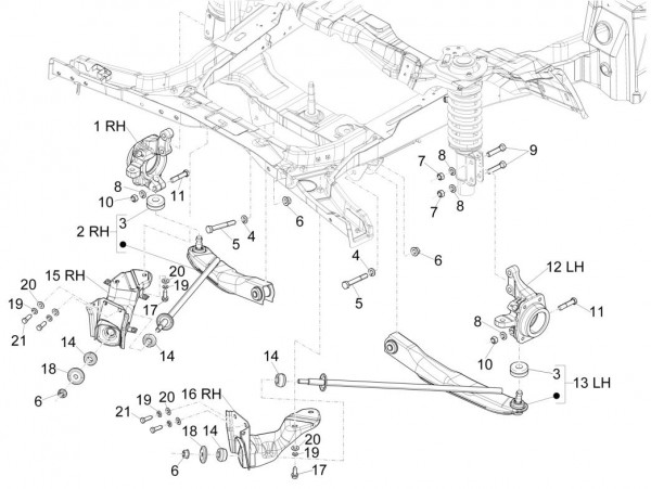 Radaufhängung Schwingarm - Porter Maxxi Multitech 1300ccm 4T LC 2015-