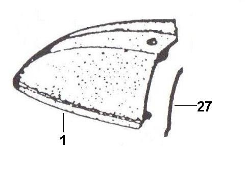 Fahrgestell Kotflügel - Ape 220ccm 2T AC 1978-1983 MPM2T