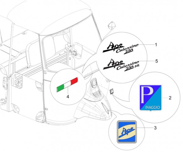 Fahrgestell Dekore - Calessino 200ccm 4T 3V AC 2016- ZAPT42PMC