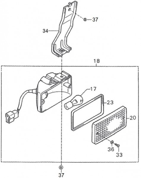 Elektrische Anlage Nebelscheinwerfer - Porter Porter 1000ccm 4T LC 1992-1998 ZAPS85