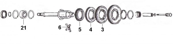 Motor Getriebe - Vespa Commercial 175ccm 2T AC 1967-1974 AD2T