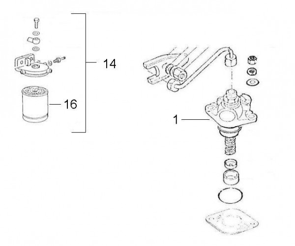 Motor Einspritzpumpe - Ape Car 422ccm 4T AC 1986- AFD1T