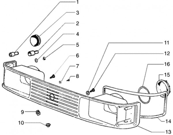 Fahrgestell Verkleidungen vorn - Ape TM 703 Diesel mit Lenkrad 422ccm 4T AC 2005-2010 ZAPT10000