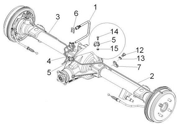 Radaufhängung Bremsleitungen hinten - Porter D120 Diesel 1300ccm 4T LC 2015- ZAPS90VK