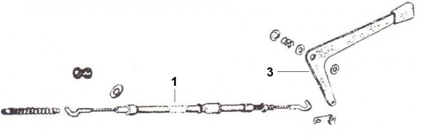 Bowdenzüge Rückwärtsgangzug - Ape 50ccm 2T AC 1969-1971 TL1T