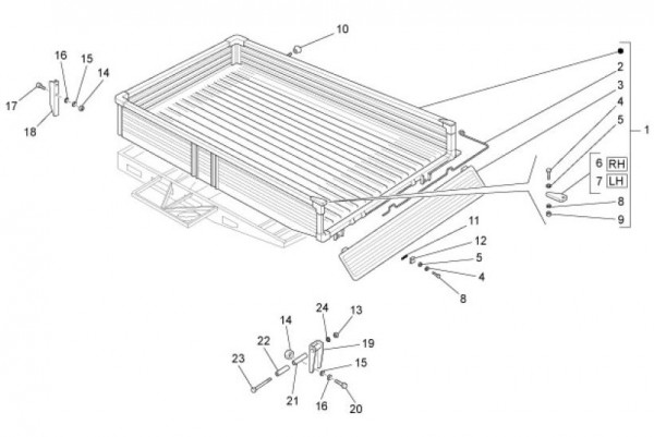 Fahrgestell Ladefläche offen Kipper - Ape TM 703 mit Lenkrad 220ccm 2T AC 2008-2016 ZAPT10000