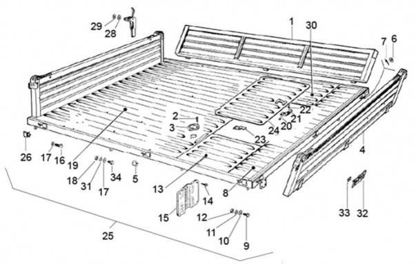 Fahrgestell Ladefläche offen - Classic 400 422ccm 4T 2V AC 2014- MBX000T58RC001005