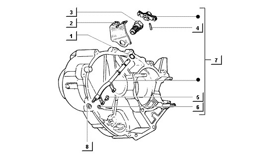 Motor Schaltgabel - Ape Mix 50ccm 2T AC 1998-2008 ZAPC80000