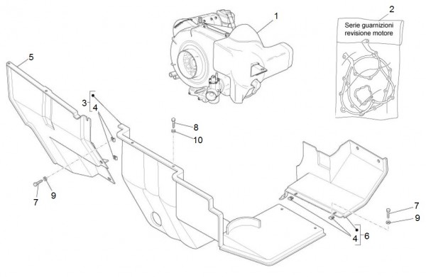 Motor Motor - Ape TM 703 mit Lenker 220ccm 2T AC 2008-2016 ZAPT10000