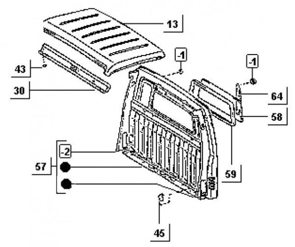 Fahrgestell Dachverkleidungen - Porter Porter Diesel 1400ccm 4T LC 1998-2004 ZAPS85000007