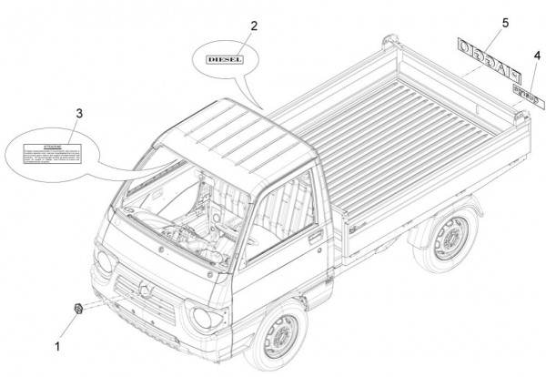 Fahrgestell Dekore - Porter Quargo 700ccm 4T LC 2013- ZAPP10000