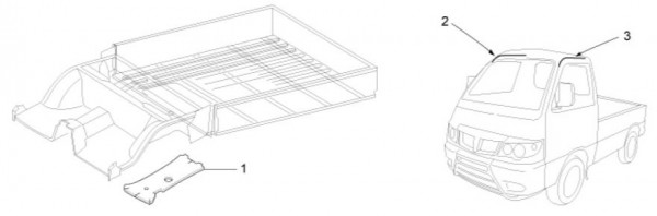 Fahrgestell Zierleisten - Porter Maxxi Multitech 1300ccm 4T LC 2013- ZAPS90RJ