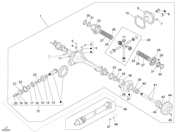 Motor Hinterachsantrieb - Porter Maxxi Multitech 1300ccm 4T LC 2011- ZAPS90RJ