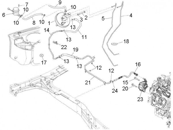 Bowdenzüge Bremsleitungen vorn - Porter D120 Diesel 1300ccm 4T LC 2011- ZAPS90VK