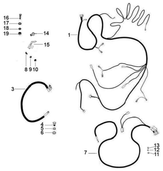 Elektrische Anlage Kabelbaum - Classic 400 422ccm 4T 2V AC 2016- MBX000T58RC001005