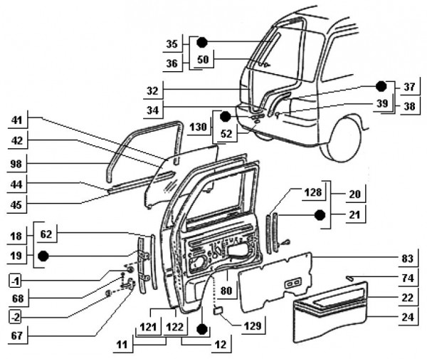 Fahrgestell Türen - Porter Porter Diesel 1400ccm 4T LC 1998-2004 ZAPS85000004
