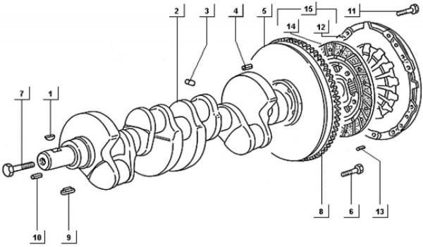 Motor Kupplung II - Porter Porter Diesel 1400ccm 4T LC 1998-2004 ZAPS85000004