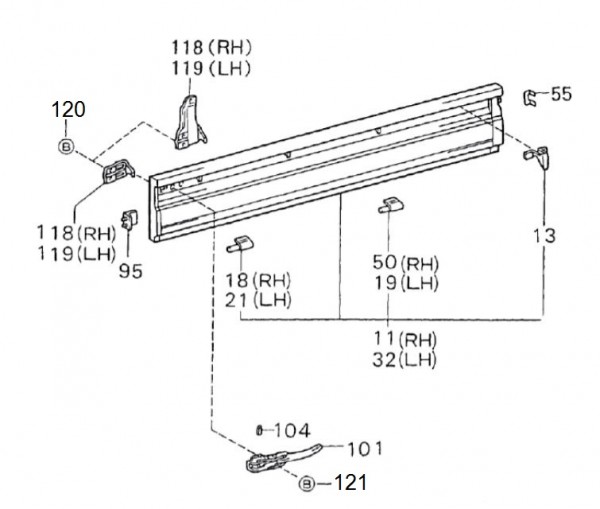 Fahrgestell Bordwände - Porter Porter 1000ccm 4T LC 1992-1998 ZAPS85