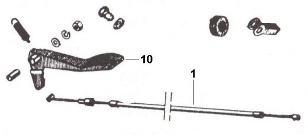 Bowdenzüge Gaspedal - Ape Poker 422ccm 4T AC 1993- M4R4T