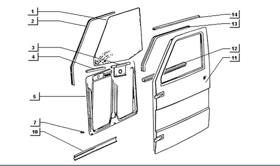 Fahrgestell Türen - Ape TM 218ccm 2T AC 1984- ATM2 00001001