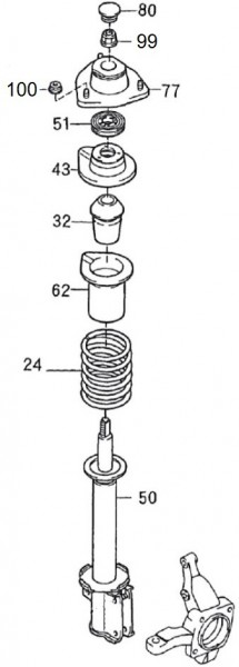 Radaufhängung Stoßdämpfer vorn - Porter Porter 1000ccm 4T LC 1992-1998 ZAPS85