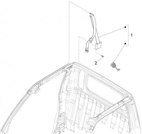 Fahrgestell Sicherheitsgurte - Porter Quargo 700ccm 4T LC 2013- ZAP4P10000