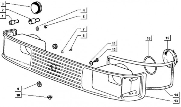 Fahrgestell Verkleidungen vorn - Ape TM 703 Diesel mit Lenkrad 422ccm 4T AC 1997-2004 ZAPT10000