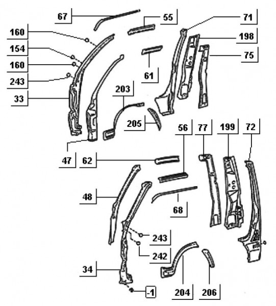 Fahrgestell Fahrgestell II - Porter Porter Diesel 1400ccm 4T LC 1998-2004 ZAPS85000007