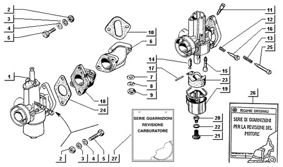 Motor Vergaser - Ape TM 218ccm 2T AC 1999-2004 ZAPT1000000001001