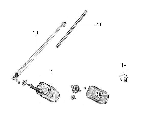 Elektrische Anlage Scheibenwischer - Ape 220ccm 2T AC 1978-1983 MPM2T