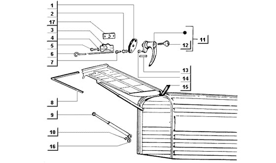 Fahrgestell Griff - Ape Mix 50ccm 2T AC 1998-2008 ZAPC80000