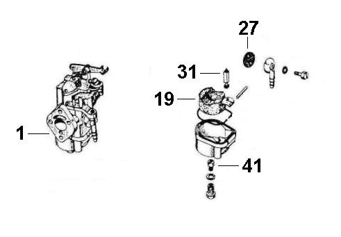 Motor Vergaser - Vespa Commercial 175ccm 2T AC 1967-1974 AD2T