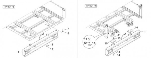 Fahrgestell Hinterabdeckung - Porter Maxxi D120 Diesel 1200ccm 4T LC 2013- ZAPS90RK