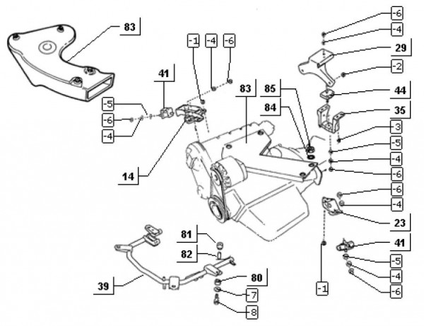 Motor Motorhalterungen - Porter Porter Diesel 1400ccm 4T LC 1998-2004 ZAPS85000007